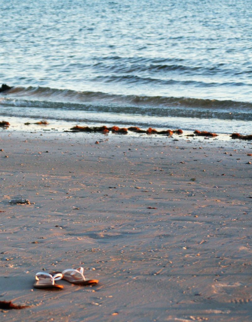 Sandals on a beach