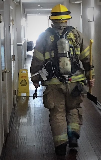 fireman responds to alarm
